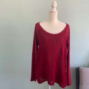 XCVI Red Burgundy Top in size M